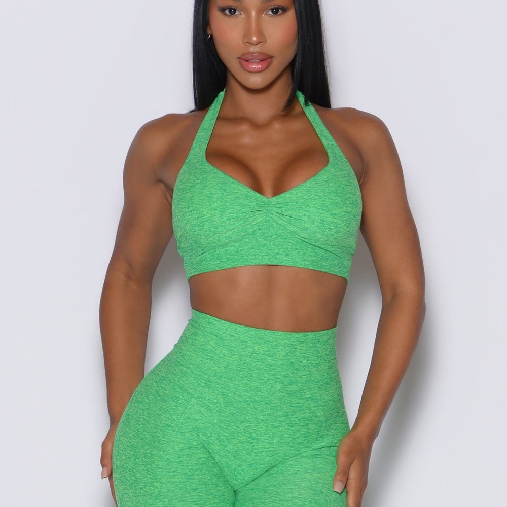 Bombshell Sportswear Backless Sports Bra M Neon Miami Beach